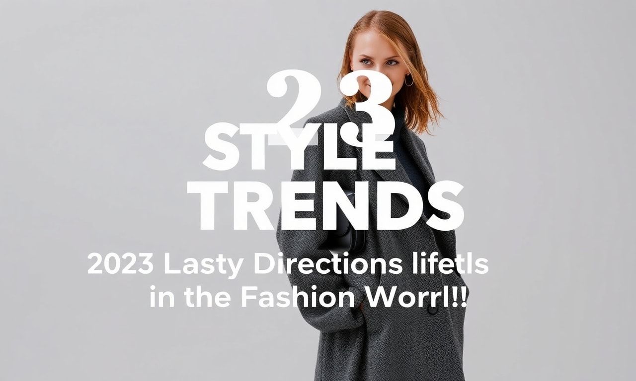 2023 Için Stil Trendleri: Moda Dünyasının En Güncel Yönleri