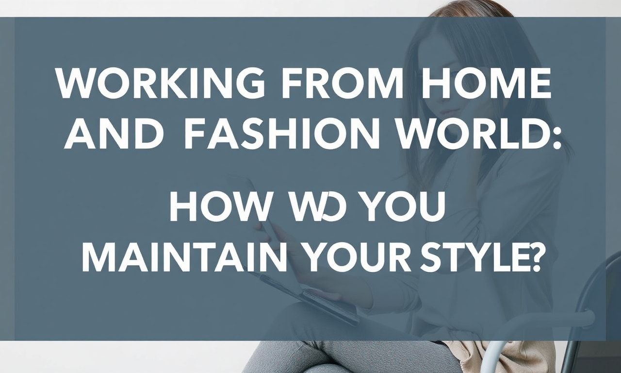 Evden Çalışma ve Moda Dünyası: Stilinizi Nasıl Koruyorsunuz?