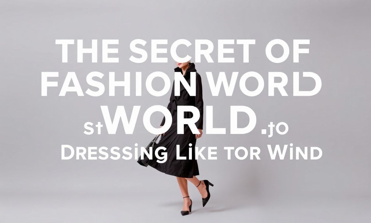Moda Dünyasının Gizli Sırrı: Stres Yönetimi ve Rüzgar Gibi Giyinme