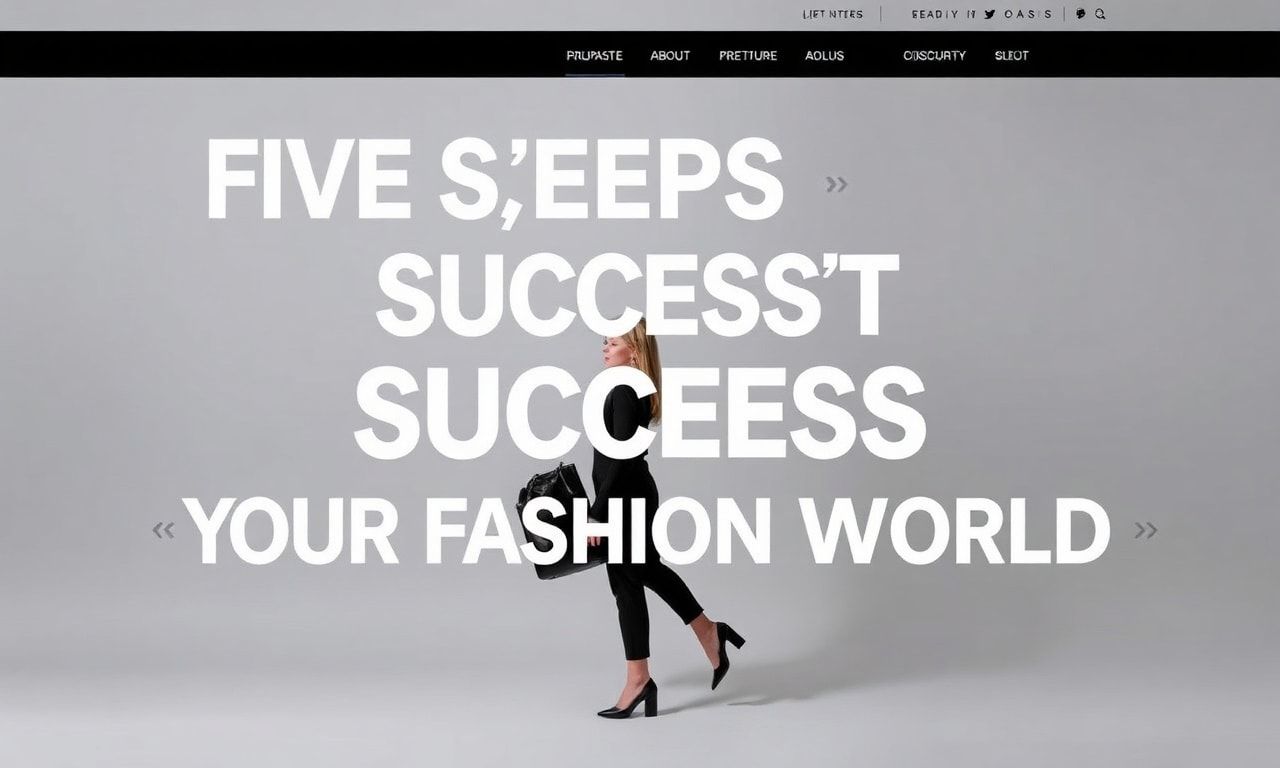 Moda Dünyasında Başarı için Gerekli 5 Adım