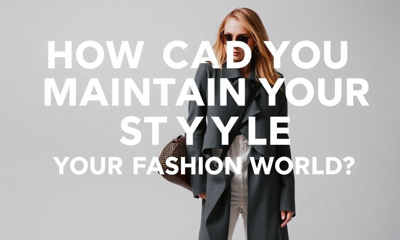 Moda Dünyasında Stilinizi Nasıl Yüksekte Tutabilirsiniz?